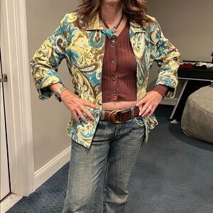 Y2K Alfred Dunner Colorful Paisley Jacket